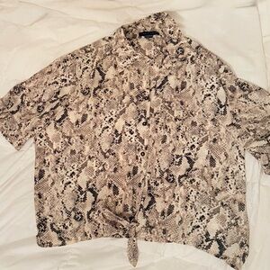 Sanctuary Snake Print Blouse